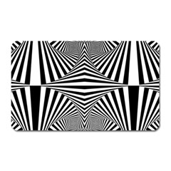 Black And White Stripes Magnet (rectangular) by SpinnyChairDesigns