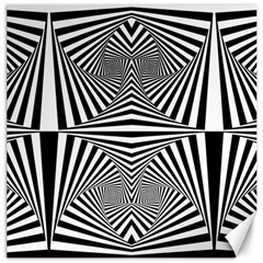 Black And White Stripes Canvas 12  X 12  by SpinnyChairDesigns