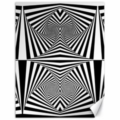 Black And White Stripes Canvas 18  X 24 