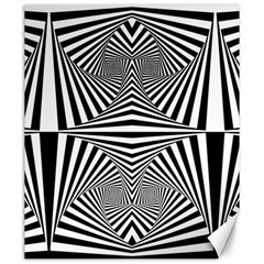 Black And White Stripes Canvas 20  X 24  by SpinnyChairDesigns