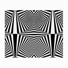 Black And White Stripes Small Glasses Cloth (2 Sides) by SpinnyChairDesigns