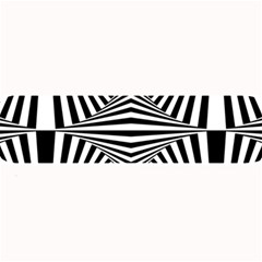 Black And White Stripes Large Bar Mats by SpinnyChairDesigns