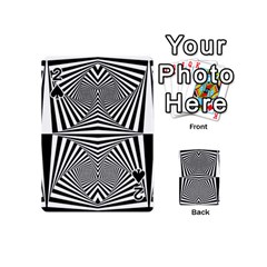 Black And White Stripes Playing Cards 54 Designs (mini) by SpinnyChairDesigns