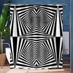 Black and White Stripes Shower Curtain 60  x 72  (Medium)  60 x72  Curtain