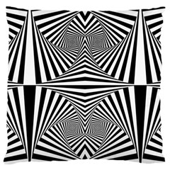 Black And White Stripes Large Cushion Case (two Sides) by SpinnyChairDesigns