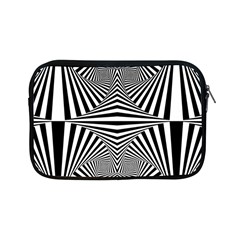 Black And White Stripes Apple Ipad Mini Zipper Cases by SpinnyChairDesigns