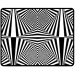 Black and White Stripes Double Sided Fleece Blanket (Medium)  58.8 x47.4  Blanket Back