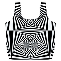 Black And White Stripes Full Print Recycle Bag (xl) by SpinnyChairDesigns