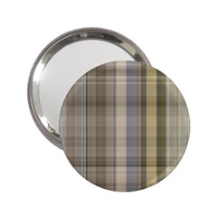 Beige Tan Madras Plaid 2 25  Handbag Mirrors by SpinnyChairDesigns