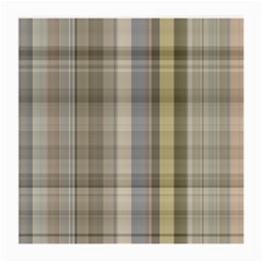 Beige Tan Madras Plaid Medium Glasses Cloth (2 Sides) by SpinnyChairDesigns