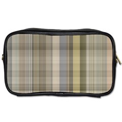 Beige Tan Madras Plaid Toiletries Bag (one Side) by SpinnyChairDesigns