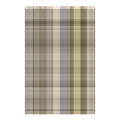 Beige Tan Madras Plaid Shower Curtain 48  X 72  (small)  by SpinnyChairDesigns