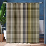 Beige Tan Madras Plaid Shower Curtain 60  x 72  (Medium)  60 x72  Curtain