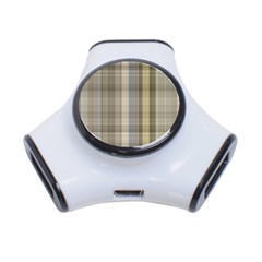 Beige Tan Madras Plaid 3-port Usb Hub by SpinnyChairDesigns