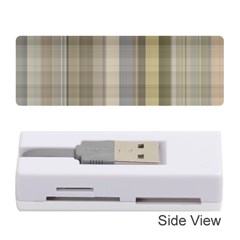 Beige Tan Madras Plaid Memory Card Reader (stick)