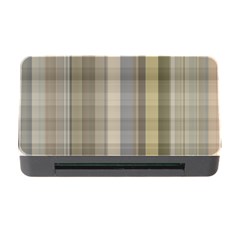 Beige Tan Madras Plaid Memory Card Reader With Cf by SpinnyChairDesigns