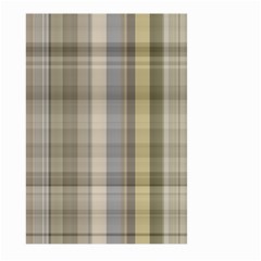 Beige Tan Madras Plaid Large Garden Flag (two Sides)