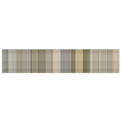 Beige Tan Madras Plaid Small Flano Scarf