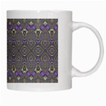 Boho Hearts and Flowers White Mugs Right