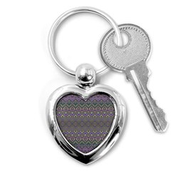 Boho Hearts And Flowers Key Chain (heart) by SpinnyChairDesigns