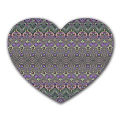 Boho Hearts And Flowers Heart Mousepads by SpinnyChairDesigns