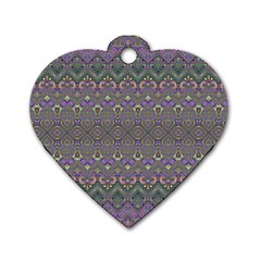 Boho Hearts And Flowers Dog Tag Heart (one Side) by SpinnyChairDesigns