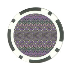 Boho Hearts And Flowers Poker Chip Card Guard by SpinnyChairDesigns