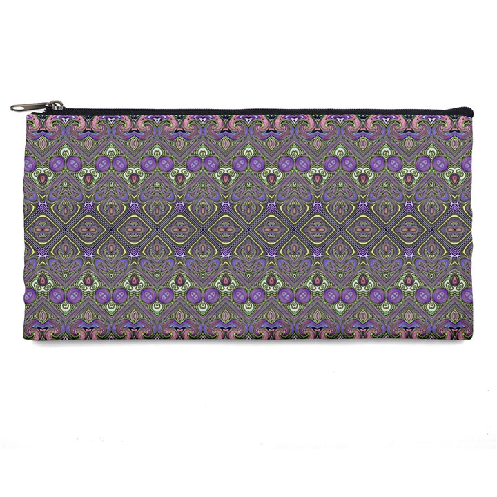 Boho Hearts and Flowers Pencil Case