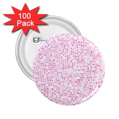 Pink And White Checkered 2 25  Buttons (100 Pack)  by SpinnyChairDesigns