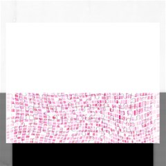 Pink And White Checkered Rectangular Jigsaw Puzzl by SpinnyChairDesigns