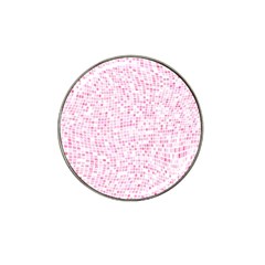 Pink And White Checkered Hat Clip Ball Marker by SpinnyChairDesigns