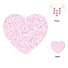 Pink And White Checkered Playing Cards Single Design (heart) by SpinnyChairDesigns