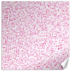 Pink And White Checkered Canvas 20  X 20 