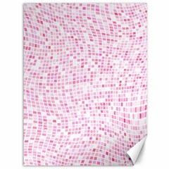 Pink And White Checkered Canvas 36  X 48  by SpinnyChairDesigns