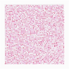 Pink And White Checkered Medium Glasses Cloth by SpinnyChairDesigns