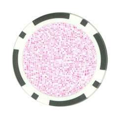 Pink And White Checkered Poker Chip Card Guard (10 Pack) by SpinnyChairDesigns