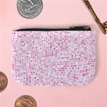 Pink and White Checkered Mini Coin Purse Back