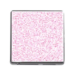 Pink And White Checkered Memory Card Reader (square 5 Slot) by SpinnyChairDesigns