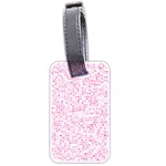 Pink and White Checkered Luggage Tag (two sides) Front