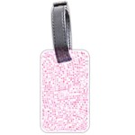 Pink and White Checkered Luggage Tag (two sides) Back