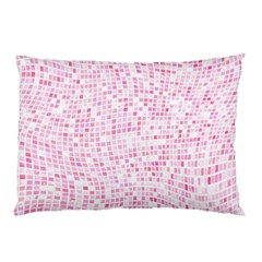 Pink And White Checkered Pillow Case (two Sides) by SpinnyChairDesigns