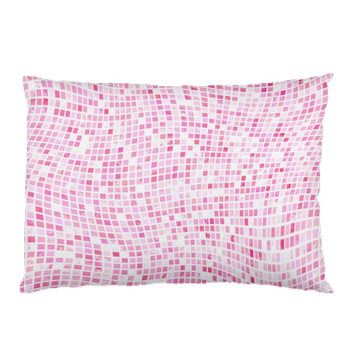 Pink and White Checkered Pillow Case (Two Sides)