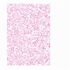 Pink And White Checkered Large Garden Flag (two Sides) by SpinnyChairDesigns