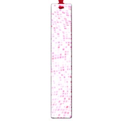 Pink And White Checkered Large Book Marks by SpinnyChairDesigns