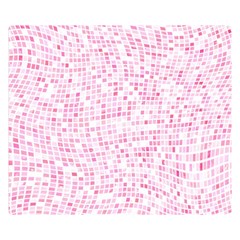 Pink And White Checkered Double Sided Flano Blanket (small)  by SpinnyChairDesigns