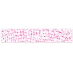 Pink And White Checkered Large Flano Scarf 