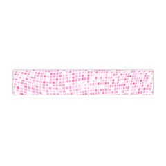 Pink And White Checkered Flano Scarf (mini) by SpinnyChairDesigns