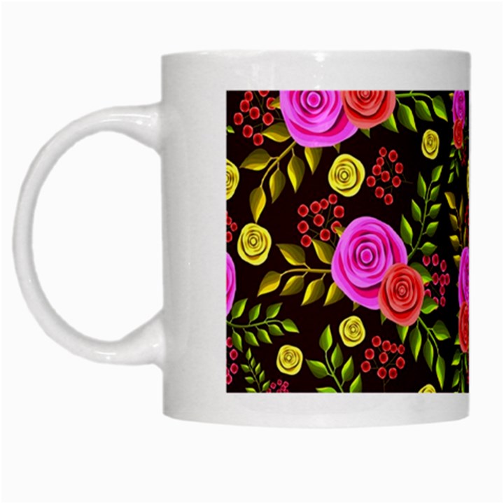 Background Rose Wallpaper White Mugs