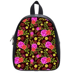 Background Rose Wallpaper School Bag (small)