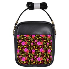 Background Rose Wallpaper Girls Sling Bag